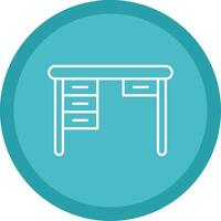 Table Line Multi Circle Icon vector