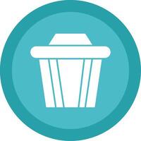 Recycle Bin Glyph Multi Circle Icon vector