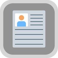 Curriculum Flat Round Corner Icon vector