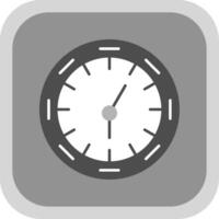 Wall Clock Flat Round Corner Icon vector