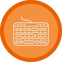 Keyboard Line Multi Circle Icon vector