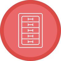 Cabinet Drawer Line Multi Circle Icon vector