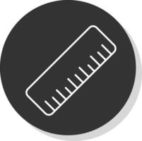 Rule Line Grey Circle Icon vector