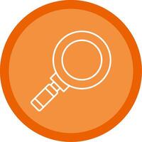 Magnifying Glass Line Multi Circle Icon vector