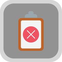 Wrong Flat Round Corner Icon vector