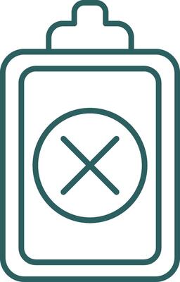 Wrong Line Gradient Round Corner Icon