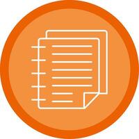 Notes Line Multi Circle Icon vector