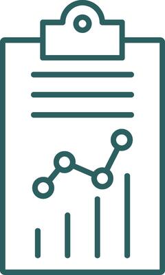 Report Line Gradient Round Corner Icon