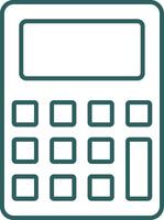 Calculator Line Gradient Round Corner Icon vector