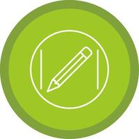 Pencil Line Multi Circle Icon vector