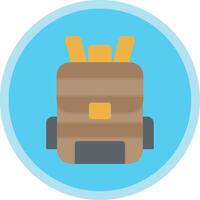 Backpack Flat Multi Circle Icon vector