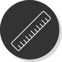 Ruler Line Grey Circle Icon vector