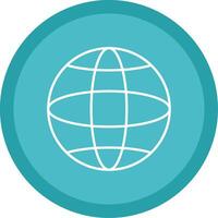 Global Line Multi Circle Icon vector