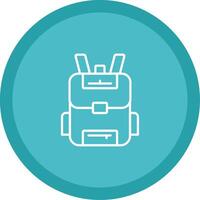 Backpack Line Multi Circle Icon vector