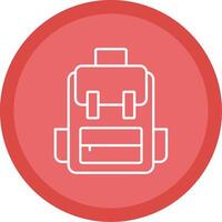 Backpack Line Multi Circle Icon vector