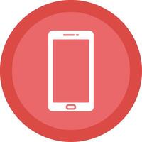 Mobile Phone Glyph Multi Circle Icon vector