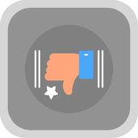 Dislike Flat Round Corner Icon vector