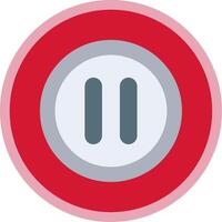 Pause Flat Multi Circle Icon vector