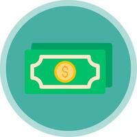 Money Flat Multi Circle Icon vector