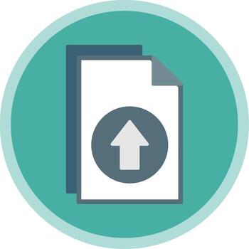 Upload Flat Multi Circle Icon vector