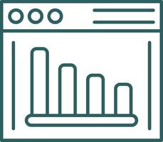 Statistics Line Gradient Round Corner Icon vector