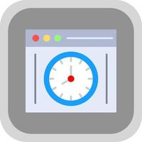 Time Maintenance Flat Round Corner Icon vector