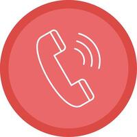 Phone Call Line Multi Circle Icon vector