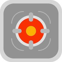 Target Flat Round Corner Icon vector