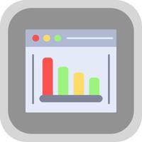 Statistics Flat Round Corner Icon vector