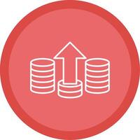 Coins Line Multi Circle Icon vector