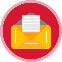 Email Flat Multi Circle Icon vector