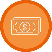 Money Line Multi Circle Icon vector