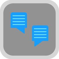 Chat Flat Round Corner Icon vector