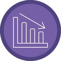 Line chart Line Multi Circle Icon vector