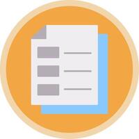 Document Flat Multi Circle Icon vector