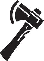 Minimal Axe icon silhouette, white background, fill with black 3 vector
