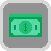 Banknotes Flat Round Corner Icon vector