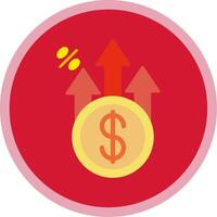 Profit Flat Multi Circle Icon vector