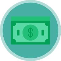 Banknotes Flat Multi Circle Icon vector