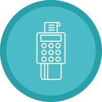 Bank Terminal Line Multi Circle Icon vector