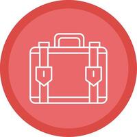 Suitcase Line Multi Circle Icon vector