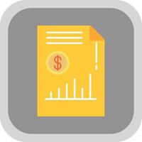 Income Flat Round Corner Icon vector