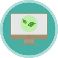 Leaves Flat Multi Circle Icon vector