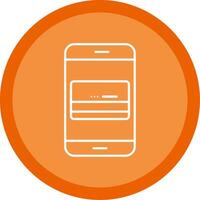 Mobile Banking Line Multi Circle Icon vector