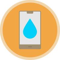 Water Drop Flat Multi Circle Icon vector
