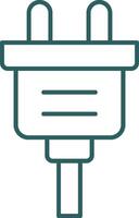 Plug Line Gradient Round Corner Icon vector