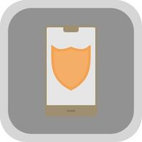 Shield Flat Round Corner Icon vector