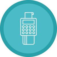 Bank Terminal Line Multi Circle Icon vector