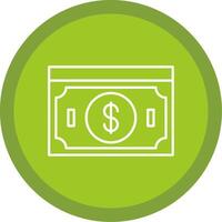Banknotes Line Multi Circle Icon vector