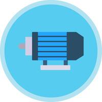 Electric Motor Flat Multi Circle Icon vector